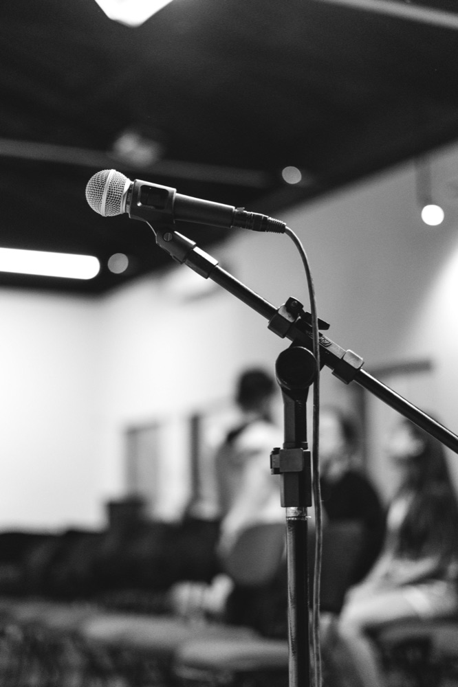 Microphone on a stand