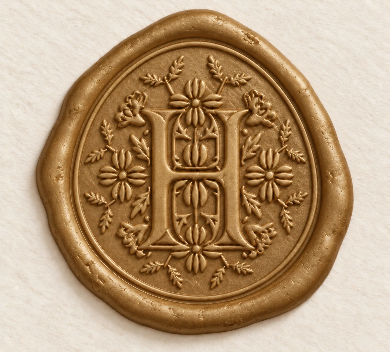 Crest visualization: gold wax seal