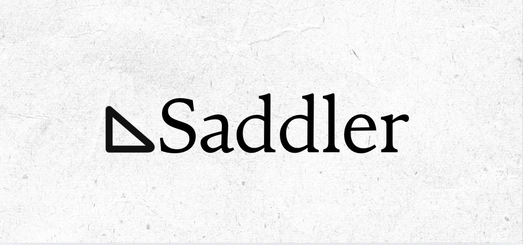 Saddler logo: triangle mark and wordmark